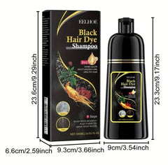 Black Hair Dye Shampoo 3 in 1 for Men and Women