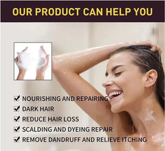 Black Hair Dye Shampoo 3 in 1 for Men and Women
