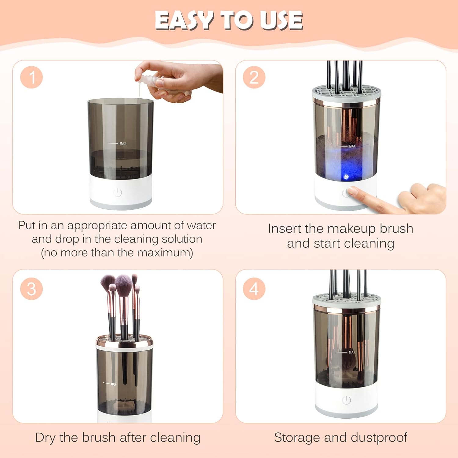 Smart Electric Makeup Brush Cleaner Machine – آلة ذكية لتنظيف فرش المكياج