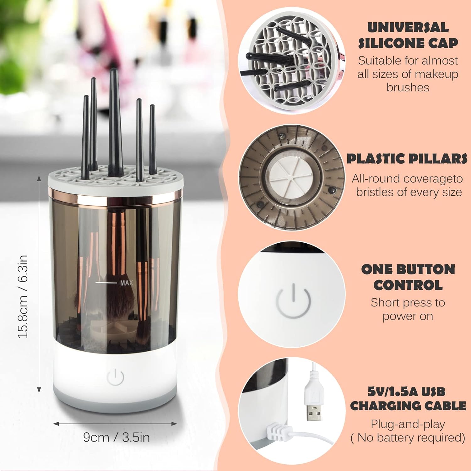 Smart Electric Makeup Brush Cleaner Machine – آلة ذكية لتنظيف فرش المكياج