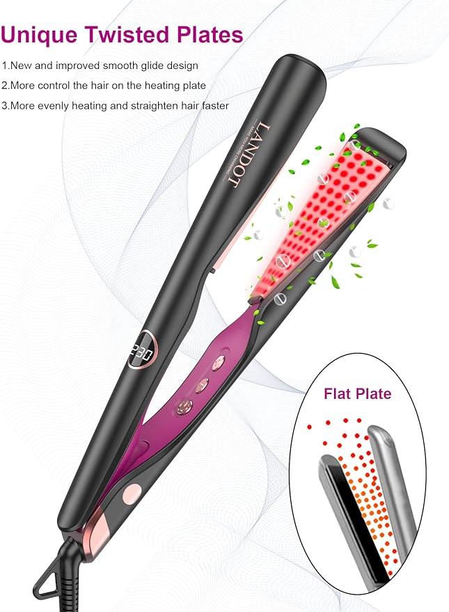 Straightener and Curler 2 in 1 / مكواة فرد الشعر وتجعيده 2 في 1.